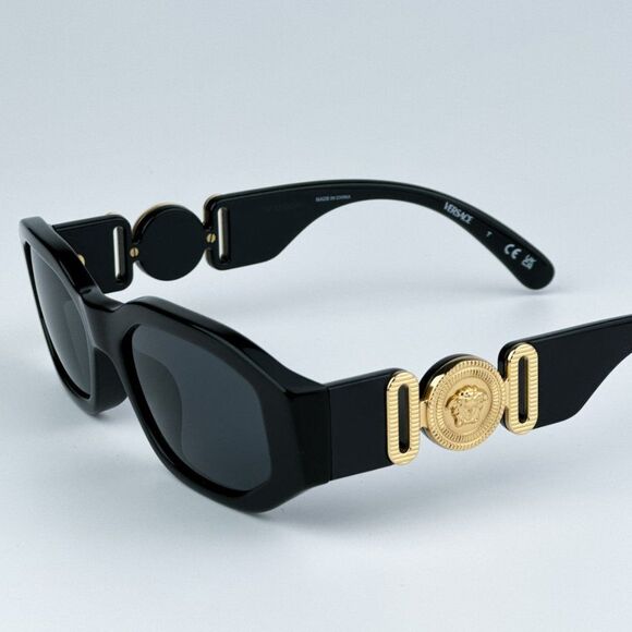 NEW Versace KIDS VK4429U GB1/87 Black Dark Grey Gold Rectangle Kids Sunglasses - Picture 10 of 12